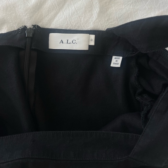A.L.C Daniel Linen Midi Dress - size 0 - Black - Picture 4 of 4